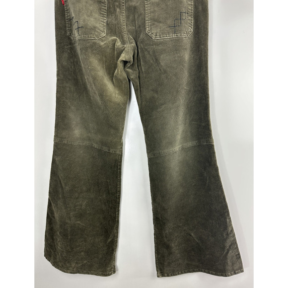 Tripp NYC Corduroy Low Rise Pants Green Women's Size 11 Y2k Goth Grunge Punk - Picture 12 of 15